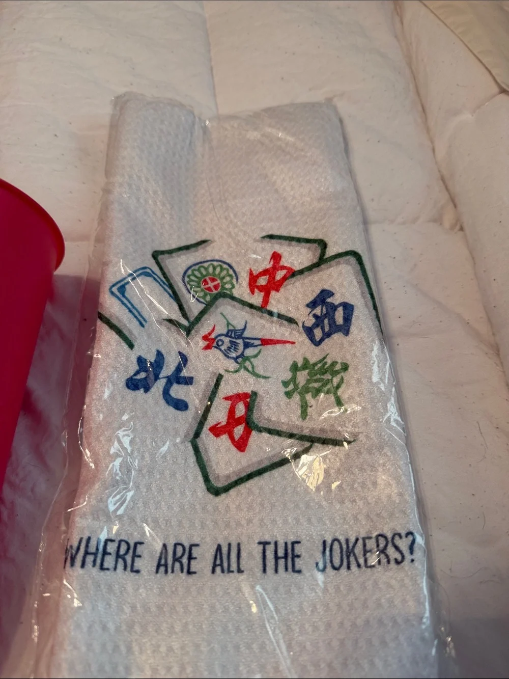 I ♥ Mahjong party Bundle with White Baseball Cap and Mahjong Party Set- 14 items